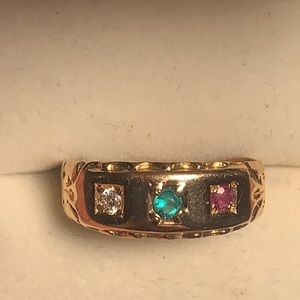 15k solid gold vintage ring